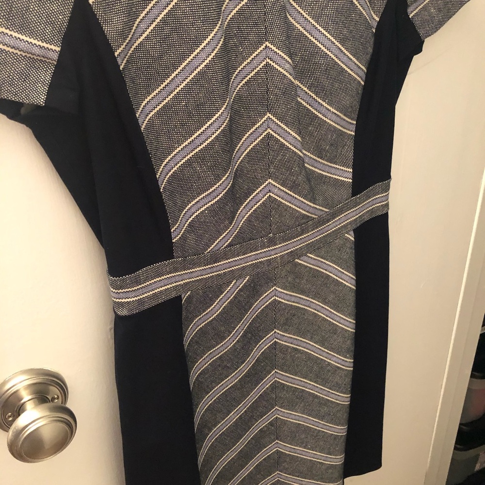 J Crew Navy Dress ( Hemmed for a 5ft tall person)